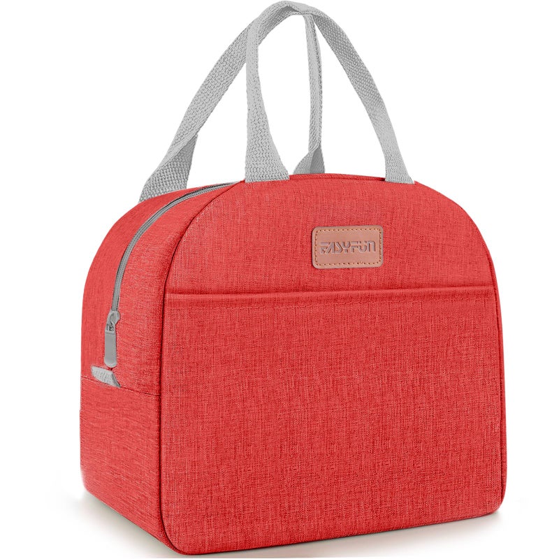 Easyfun Lunch Bag for Women & Men Adult Insulated Lunch Box, Small Leakproof Cooler Food Lunch Containers Reusable High Capacity Lunch Tote Bags for Work, Travel, Outdoor (Red) - Image 1