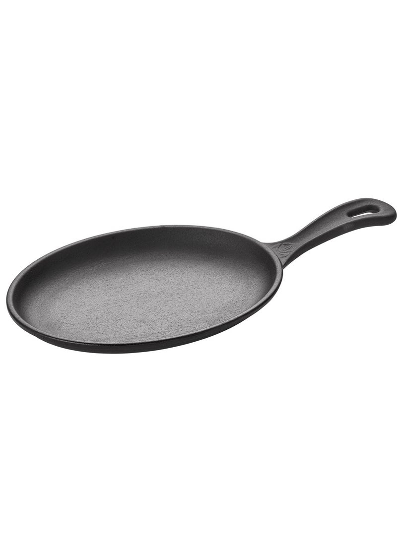 أيه بي أم ABM مقلاة فاهيتا بيضاوية من حديد الزهر مقاس 24*17 سم مع حامل - صنع في تركيا - طبق من حديد الزهر - Image 4