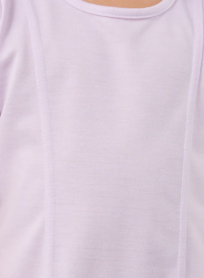 Styli Styli Solid Drop Waist Knee-Length Dress