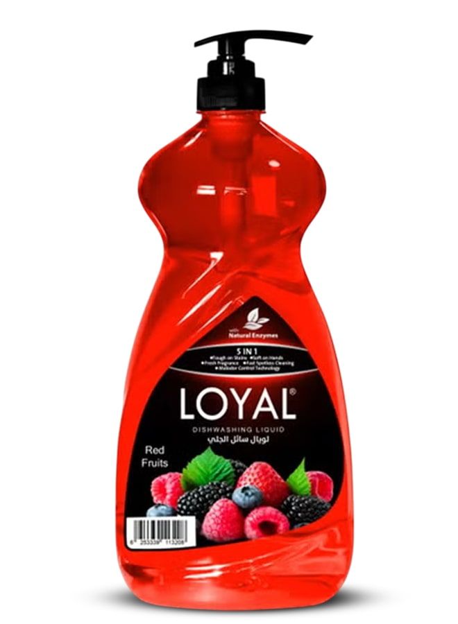 لويال سائل غسيل الأطباق ٥ في ١ - برائحة الفواكه الحمراء ١.٥ لتر