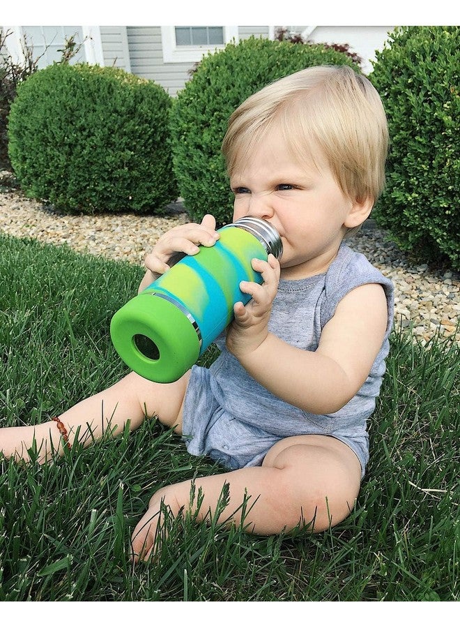 Pura Pura Kiki Silicone Bottle Bumper - Plastic-Free, Medical-Grade, Dishwasher Safe, Protective, Leakproof Cover & Anti-Slip Bottom Cover - Compatible w/Pura Stainless Bottles 5oz 9oz & 11oz (Slate) - Image 3