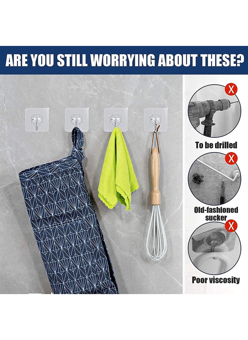 Kmils Kmils Multipurpose SelfAdhesive Heavy Duty Hook for Wall Bathroom Kitchen Wall Clips Hook Adhesive Strong Wall Hanger Hook Sticker Pack of 6  - Image 3