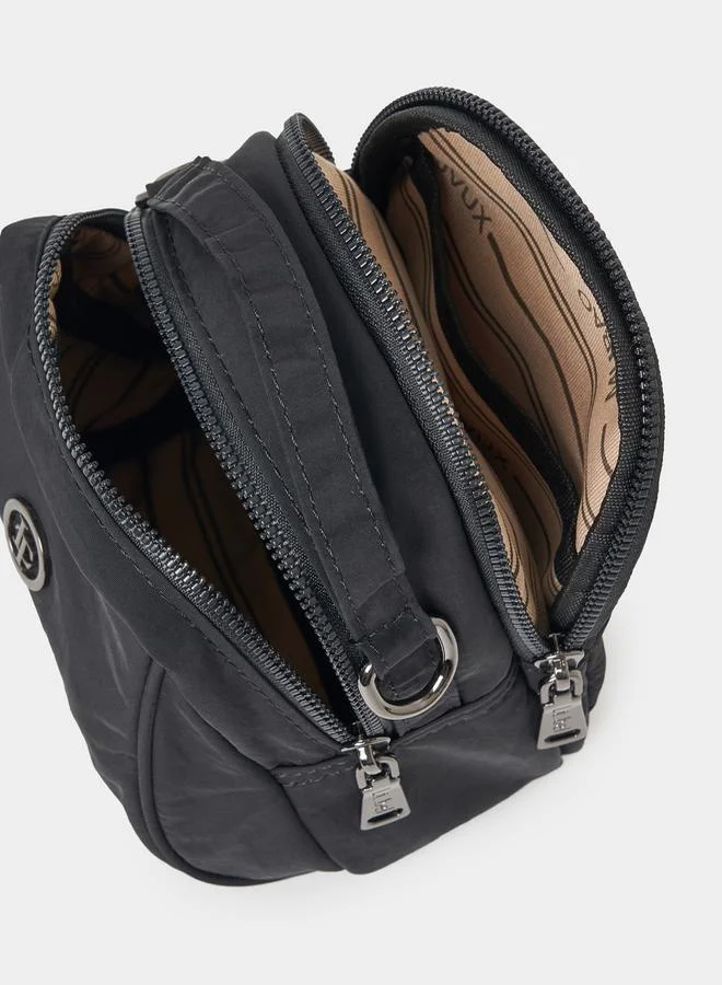 Styli Double Zip Pocket Handbag