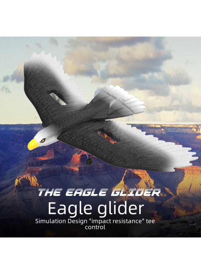 المنتج BM17 Eagle Glider ثابتة الجناح بثلاث قنوات للتحكم عن بعد من الفوم للطائرات النسر الأسود موديل اللون: طائرة شراعية النسر ثنائية القناة (مع أضواء) - Image 2