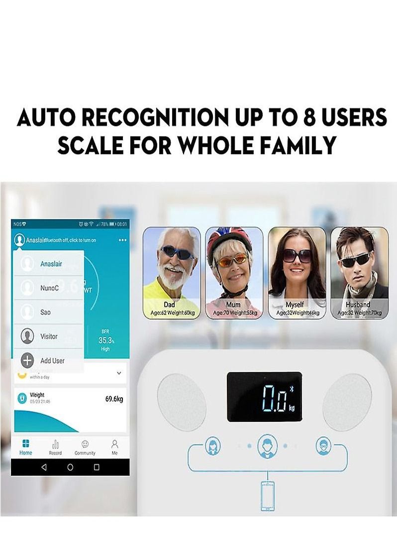 Generic Bluetooth Body Smart Electronic Weights Scale For Smart Home And Bathroom  - Image 4