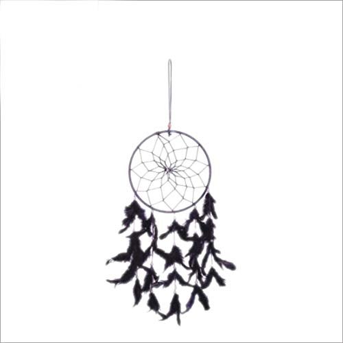 ROLIMOLI Black Dream Catcher Wall Hanging Decorative Boho Home Office Bedroom Showpiece for Positive Vibes - Image 1