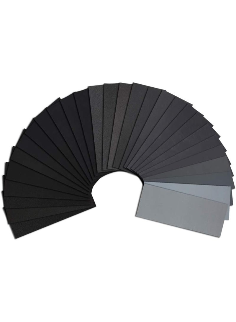 45Pcs Wet Dry Waterproof Sandpaper Assorted Grit 120 to 5000, Multipurpose Polishing Abrasive Sand Sheets for Wood Metal Automotive Polishing - Image 1