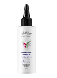 BARE ANATOMY Bare Anatomy Nature x Science Rosemary Hibiscus Hair Growth Oil for Women & Men | Helps Hair Growth & Strengthens Hair | Nourishes Scalp & Controls Hair Fall | Suitable for All Hair Types-100ml  - Image 1