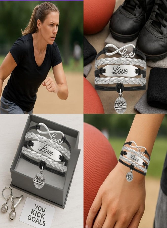 Infinity Collection Kickball Infinity Charm Bracelet, Kick Ball Gifts for Players, Teams and Coaches - Image 2