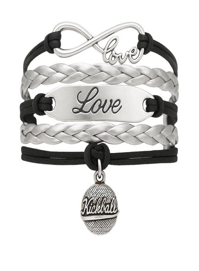 Infinity Collection Kickball Infinity Charm Bracelet, Kick Ball Gifts for Players, Teams and Coaches - Image 1