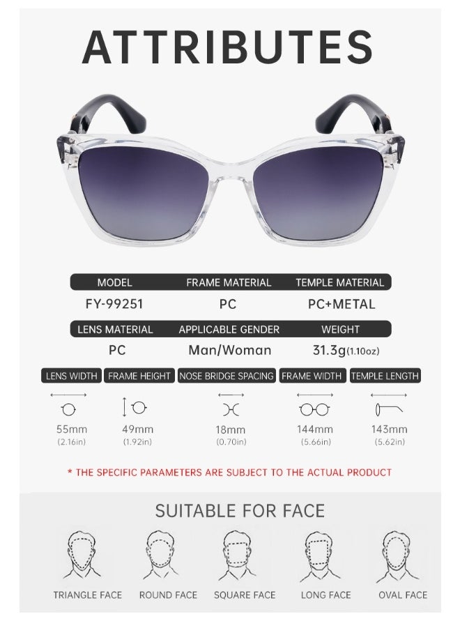 xozgdovg - Women's Oversized Sunglasses - Image 1