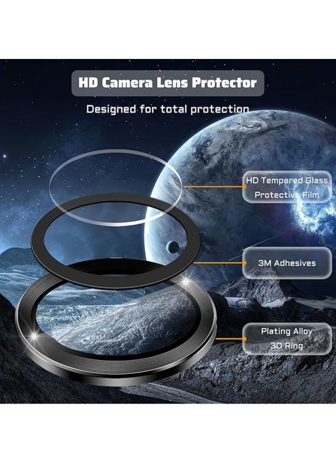 Tempered Glass [2+1 Pack] Camera Lens Protector for Motorola Edge 50 Ultra Screen Protector and HD Invisible Frame Tempered Glass Screen Protector for Motorola Moto Edge 50 Ultra