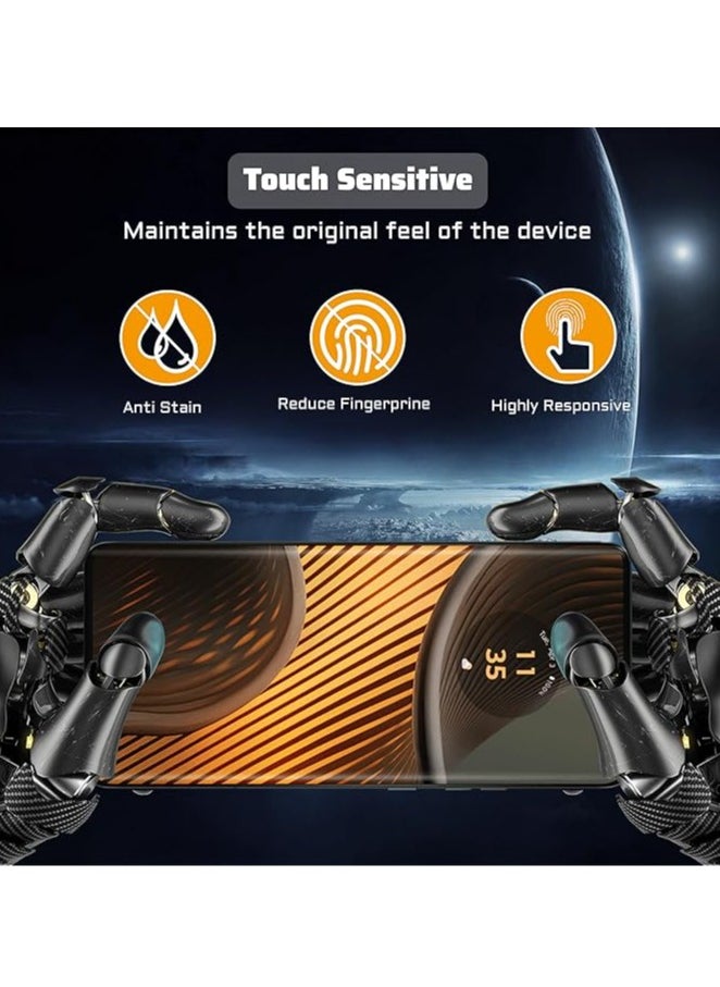 Tempered Glass [2+1 Pack] Camera Lens Protector for Motorola Edge 50 Ultra Screen Protector and HD Invisible Frame Tempered Glass Screen Protector for Motorola Moto Edge 50 Ultra
