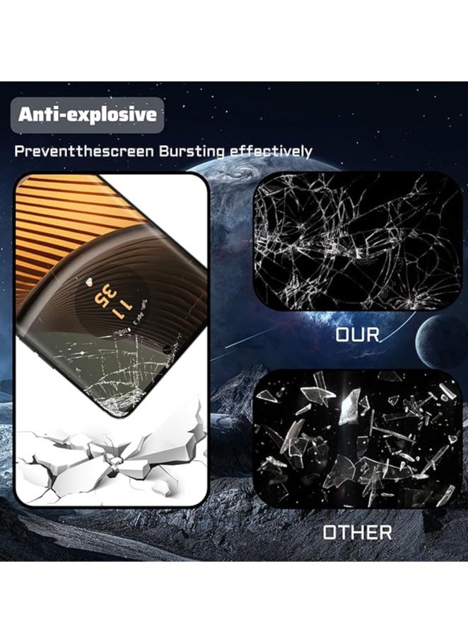Tempered Glass [2+1 Pack] Camera Lens Protector for Motorola Edge 50 Ultra Screen Protector and HD Invisible Frame Tempered Glass Screen Protector for Motorola Moto Edge 50 Ultra