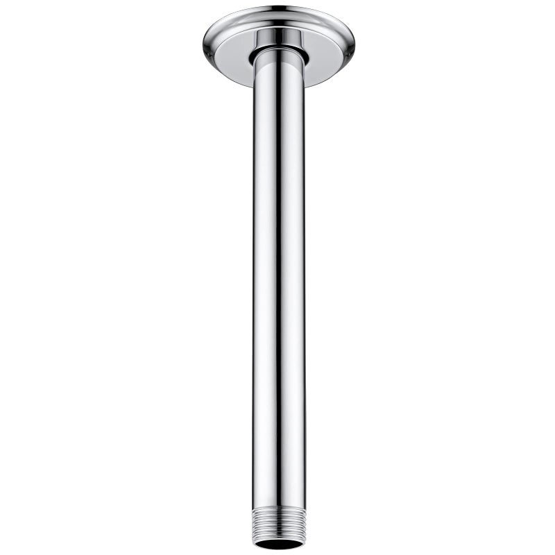 Anpean 8 Inch Shower Arm and Flange Polished Chrome Ceiling Mounted Shower Arm for Rain Shower Head