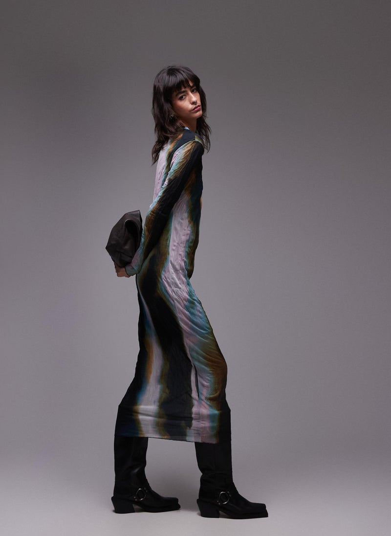 TOPSHOP Abstract Print Maxi Dress  - Image 1
