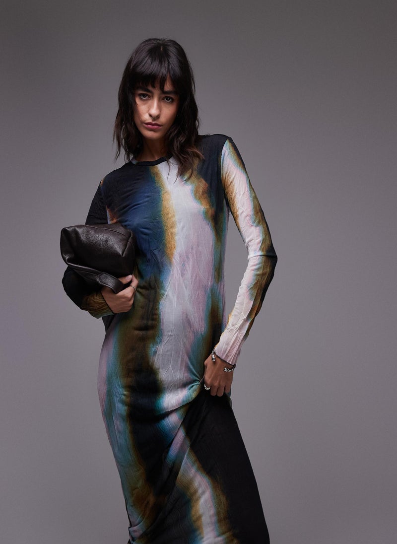 TOPSHOP Abstract Print Maxi Dress  - Image 4