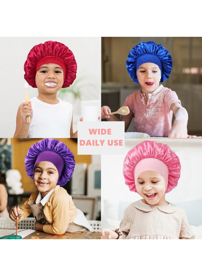 Himoswis 3 PCS Kids Bonnets for Girls,Bonnet for Kids,Silk Bonnet for Sleeping Kids,Toddler Bonnet,Small Bonnet - Image 3