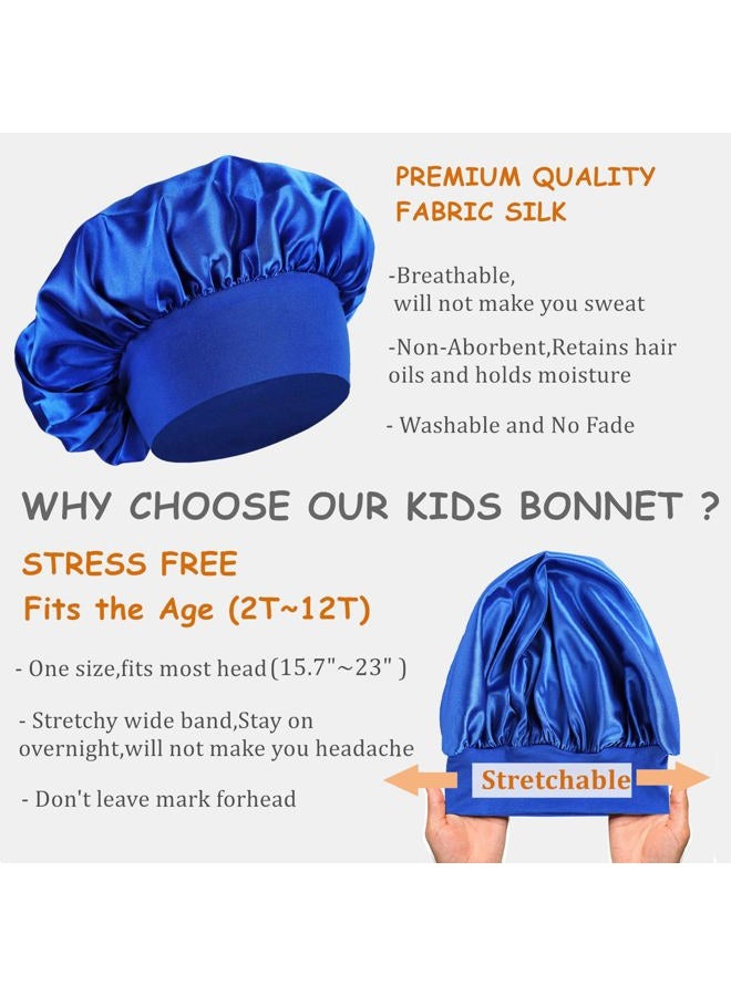 Himoswis 3 PCS Kids Bonnets for Girls,Bonnet for Kids,Silk Bonnet for Sleeping Kids,Toddler Bonnet,Small Bonnet - Image 5