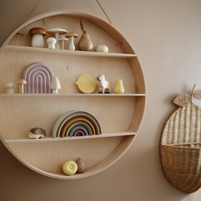 mushie لعبة تكديس قوس قزح من موشي 5 قطع | مصنوعة في الدنمارك (استوائي) 1 سنة+ - Image 5