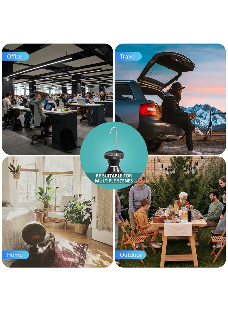 LEFAFA Electric Water Dispenser Pump, Automatic Desktop Drinking Water Bottle Pump with Tray for 1-5 Gallon Water Jugs, USB Rechargeable, for Home, Office, Outdoor, Camping - Image 4