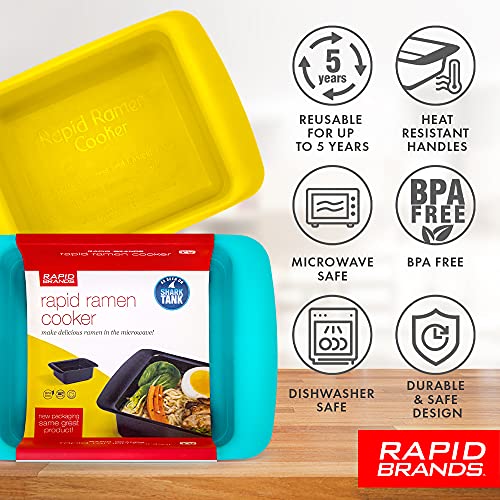 Rapid Brands Rapid Ramen Cooker - Microwave Ramen in 3 Minutes - BPA Free and Dishwasher Safe | Perfect for Dorm, Small Kitchen, or Office (2-Pack,Black) - Image 5