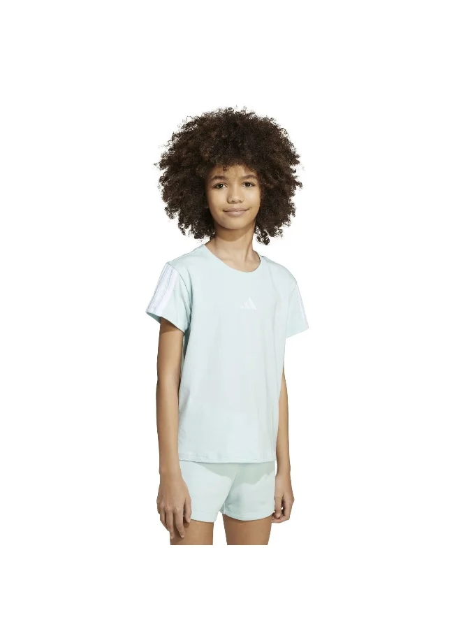 adidas Adidas Jg 3S Tee 160 Turquoise T-Shirt (Short Sleeve) T-Shirts For Kids