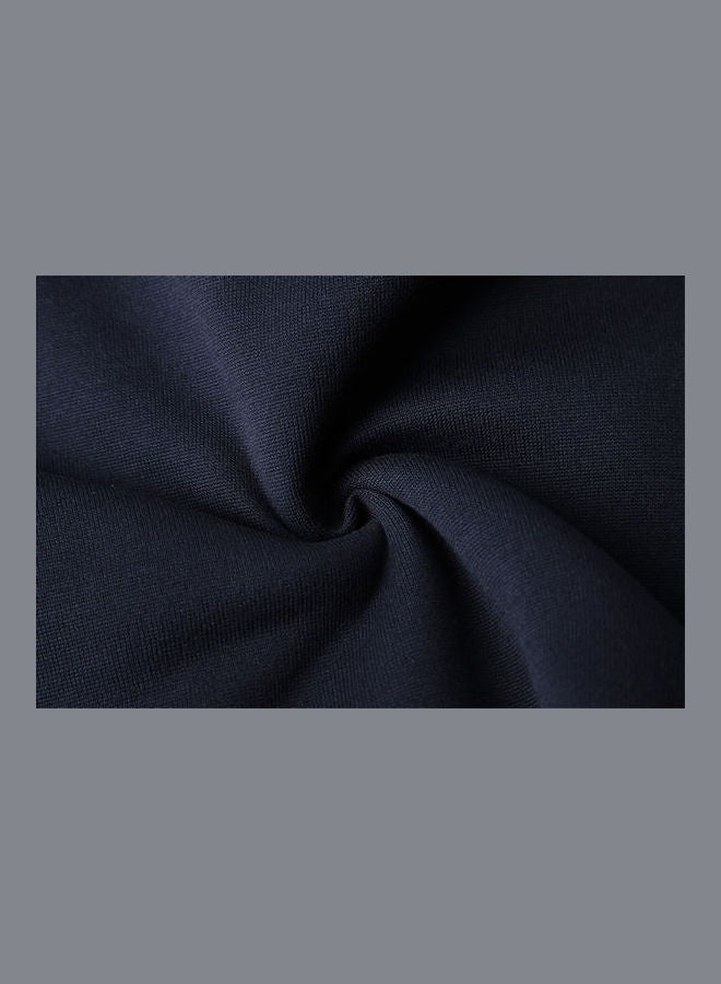NIBEMINENT Cute Letter Printing Cat Ears Hooded Pullover Dark blue  - Image 4