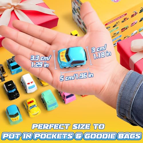 Fajiabao 18 PCS Toy Cars for Toddlers Mini Pull Back Cars Trucks Pinata Stuffers for Kids Party Favors for Kids 35 Classroom Prizes Basket Bulk Goodie Bag Treasure Box for 2 3 4 5 6 Boys Girls - Image 5
