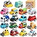 Fajiabao 18 PCS Toy Cars for Toddlers Mini Pull Back Cars Trucks Pinata Stuffers for Kids Party Favors for Kids 35 Classroom Prizes Basket Bulk Goodie Bag Treasure Box for 2 3 4 5 6 Boys Girls - Image 2
