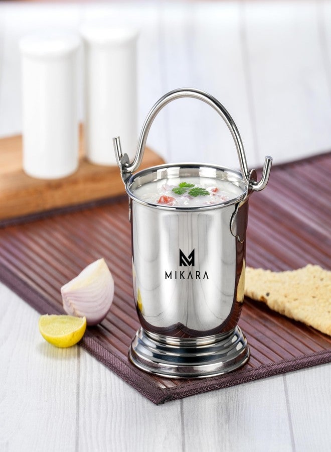 MIKARA دلو تقديم العدس العادي من الفولاذ المقاوم للصدأ من ميكارا (350 مل، قطعة واحدة) - Image 3