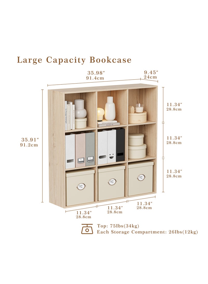 DOOHWAN 11in Cube Storage Organizer with Closed Back - Wooden Bookshelf Display Cubes for Home, Office, Closet Cabinet Organizer Shelf - Image 5
