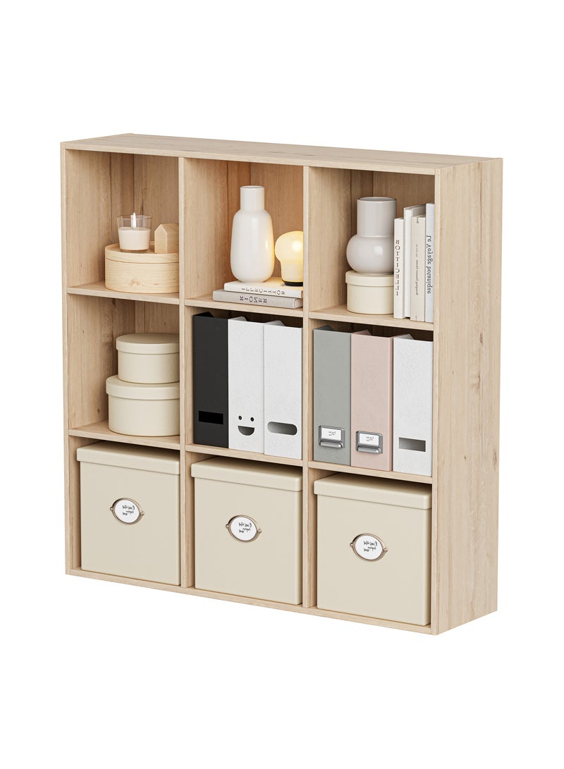 DOOHWAN 11in Cube Storage Organizer with Closed Back - Wooden Bookshelf Display Cubes for Home, Office, Closet Cabinet Organizer Shelf - Image 1