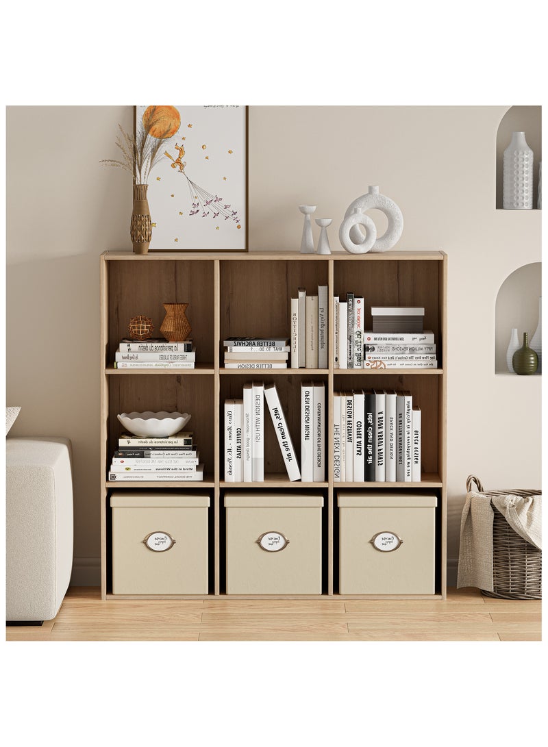 DOOHWAN 11in Cube Storage Organizer with Closed Back - Wooden Bookshelf Display Cubes for Home, Office, Closet Cabinet Organizer Shelf - Image 2