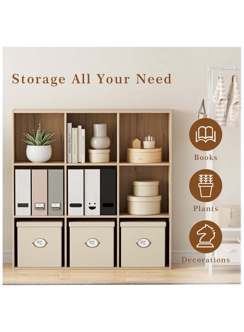 DOOHWAN 11in Cube Storage Organizer with Closed Back - Wooden Bookshelf Display Cubes for Home, Office, Closet Cabinet Organizer Shelf - Image 3