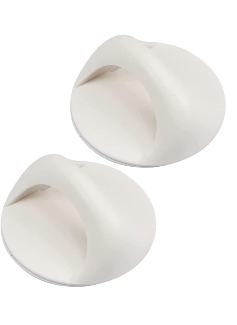 Trifecta - Trifecta SelfStick Instant Cabinet Drawer Handle Helper 335inch Door Window Drawer Auxiliary Pulls Convenient Opening Stickon Handles Knobs White Pack 2 - Image 1