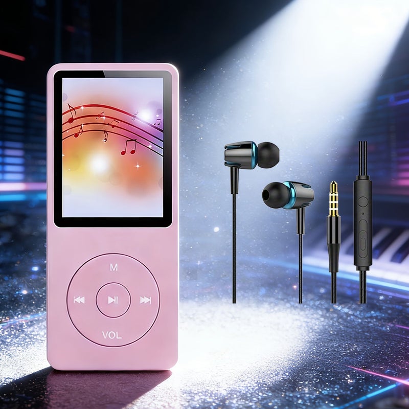 مشغل موسيقى MP3 MP4 باللون الأزرق الفاتح مع شاشة LED بحجم 1.8 بوصة، تشغيل فيديو، تسجيل - Image 3