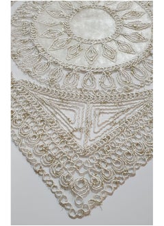 Al Zaabiah Table Runner Crochet Oval Shape 47×37cm  - Image 2