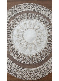 Al Zaabiah Table Runner Crochet Oval Shape 47×37cm  - Image 4
