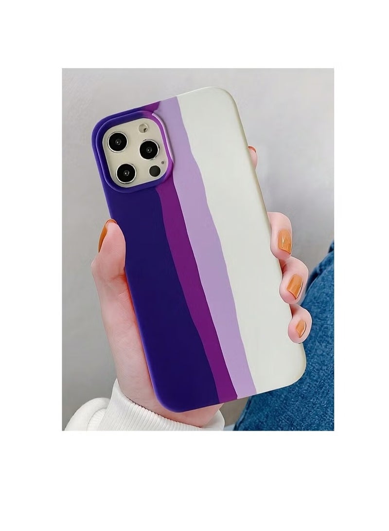 iPhone 14 Pro Max Colourful Silicone Case, Silky Smooth Full Body Protective Case with Soft Lining, Shockproof Hybrid Liquid Silicone Mobile Phone Case