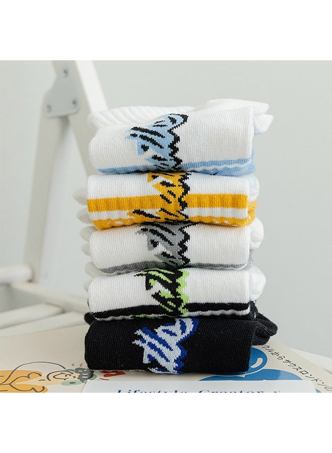 5 Pairs Shallow Mouth Boat Socks Cotton Breathable Sweat-absorbent Sports Sock High Quality Comfortable Fashion Socks Deodorant Business Socks - Image 2