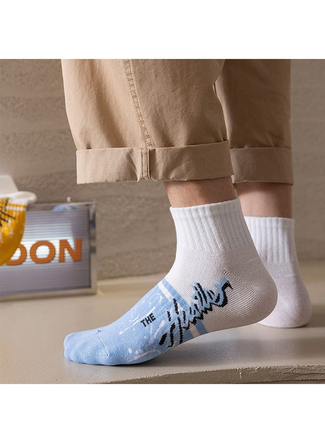 5 Pairs Shallow Mouth Boat Socks Cotton Breathable Sweat-absorbent Sports Sock High Quality Comfortable Fashion Socks Deodorant Business Socks - Image 3