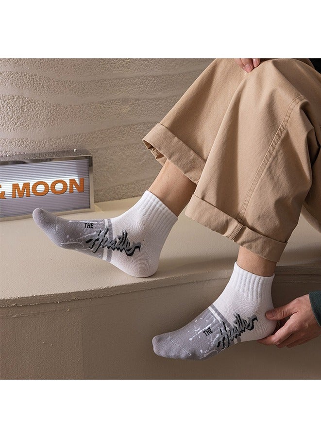 5 Pairs Shallow Mouth Boat Socks Cotton Breathable Sweat-absorbent Sports Sock High Quality Comfortable Fashion Socks Deodorant Business Socks - Image 4