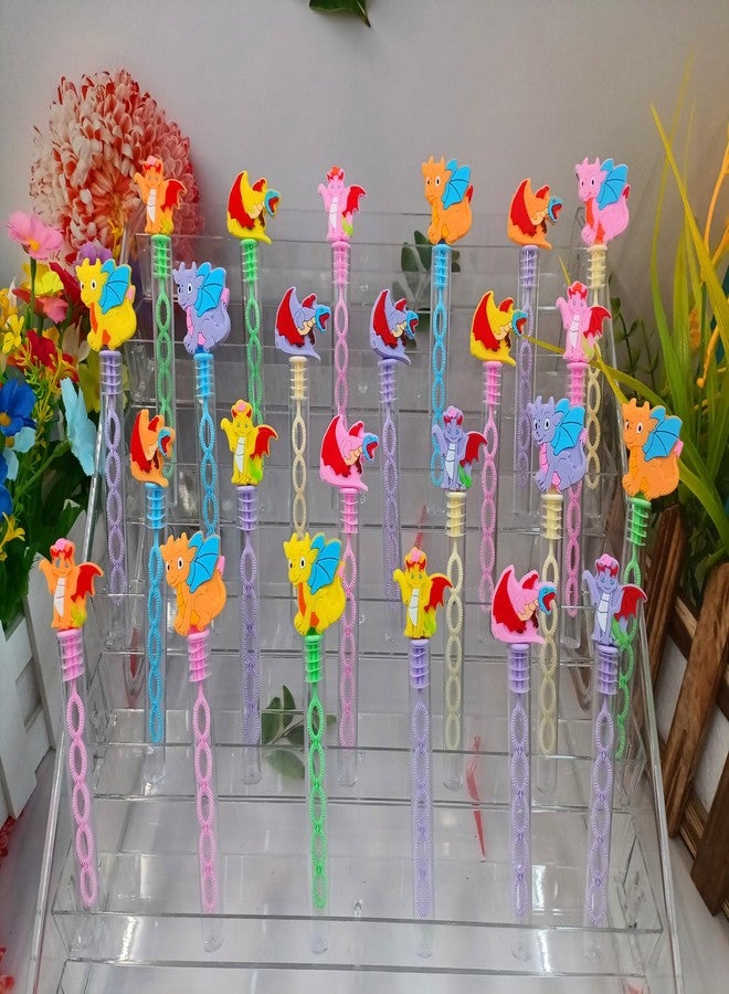 HOZKEAP 24 Packs Bulk Mini Funny Dragons Shape Bubble Wands, Boys and Girls Holiday Party Favors Student Summer Party Supply - Image 2