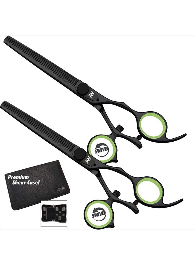JW Shears JW C3 Swivel Thumb Matching Shear and Thinner (6.0 Inch Right Hand) - Image 1