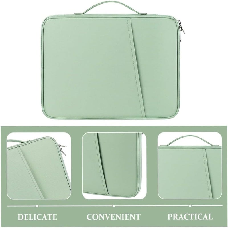 أكس سبرينج حقيبة حماية للأجهزة اللوحية، حافظة متينة مقاومة للماء لأجهزة آيباد مقاس 11 بوصة، حقيبة واقية مع جيب، جراب مقاوم للصدمات للأجهزة اللوحية، حافظة كمبيوتر محمول لأجهزة لوحية مقاس 9-11 بوصة، مناسبة للسفر في العمل (أخضر) - Image 3