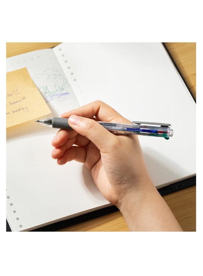 Deli 1-Piece Multi Ink Ballpoint Pen With Four Ink Colours  - Image 4