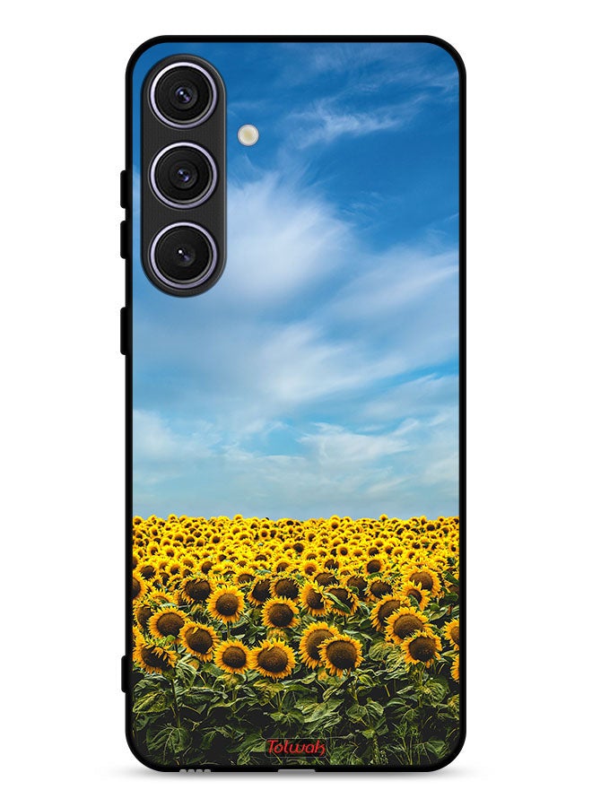 Tolwak Samsung Galaxy S24 Plus 5G Protective Case Cover Sunflowers Under The Sky - Image 1