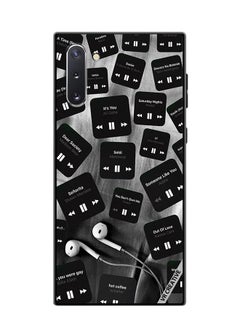 VR CREATIVE Protective Case Cover For Samsung Galaxy Note10 5G Black Music Tags Design Multicolour  - Image 1