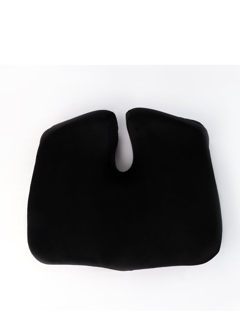 HT - Fistula seat with a developed form of high-quality German memory foam, a medical seat for pilonidal sinus pain and relieving pressure on the vertebrae of the spine, black color - Image 1